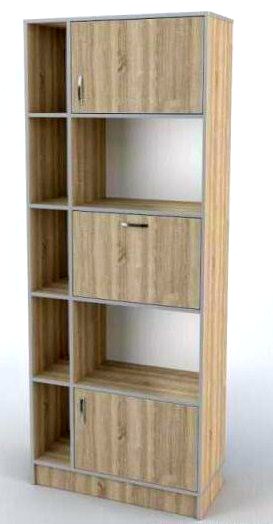 Шафа книжкова напівзакрита, ЛДСП, 1150х600х2300мм (БІГУН)
